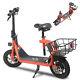 Dual 450w 36v Folding Electric Scooter With Seat Off-road Waterproof Adult Ebike