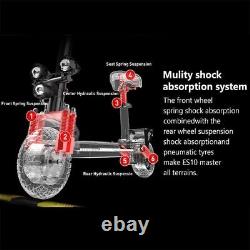 ES10 Folding Electric Scooter 2000W 48V 20Ah 31Mph Dual Motor 10in Off-Road Tire