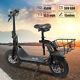 Electric Scooter 12'' Folding Dual 450w With Seat Basket Off-road Ebike Waterproof