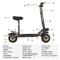 Electric Scooter Adult E-scooter Off Road Urban Commuter 2OOO 48V 20.8Ah 34Mi/h