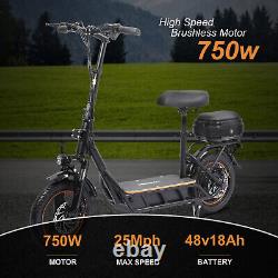 Electric Scooter Adult Outdoor Folding Portable Seat With Shopping Cart Basket