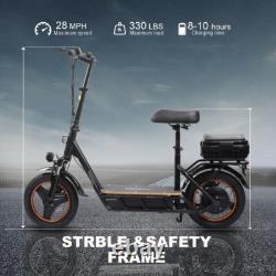Electric Scooter Adult Outdoor Folding Portable Seat With Shopping Cart Basket