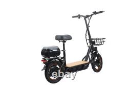 Electric Scooter Adult Outdoor Folding Portable Seat With Shopping Cart Basket