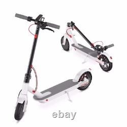 Electric Scooter Adult, Portable Folding, 8.5Tire 350W up to 15.8 Miles, White