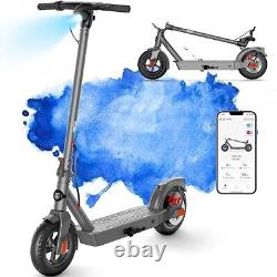 Electric Scooter Adults 10 Solid Tires Peak 600W Motor Portable Folding E-Scoot