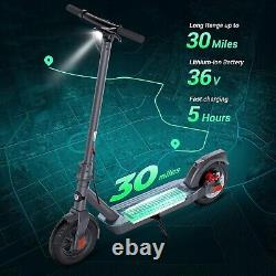 Electric Scooter Adults 10 Solid Tires Peak 600W Motor Portable Folding E-Scoot