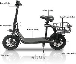 Electric Scooter Adults with Seat, Portable Scooters for Adults 15.5MPH Lightwei