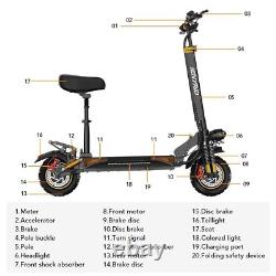 Electric Scooter Long Range Folding Kick E-scooter Safe Urban Commuter Adult USA