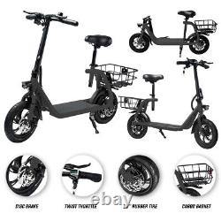 Electric Scooter with Seat Electric Moped for Adult Commuter Foldable E-Scooter