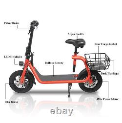 Electric Scooters Adult with Seat Folding Off Road E-Scooter Commuter LED Light