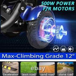 Foldable 4 Wheel Mobility Scooter Folding Drive Device for Seniors Adults 500W