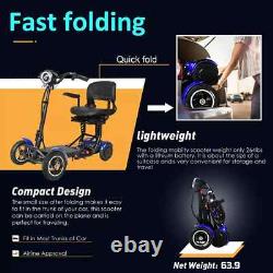 Foldable 4 Wheel Mobility Scooter Folding Drive Device for Seniors Adults 500W