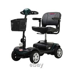 Foldable Electric Powered Mobility Scooter 4 Wheels Outdoor Travel Scooter Green