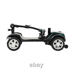 Foldable Electric Powered Mobility Scooter 4 Wheels Outdoor Travel Scooter Green