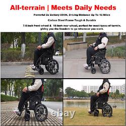 Foldable Folding Electric Power Wheelchair All Terrain Mobility Scooter Portable