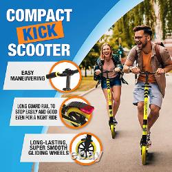 Foldable Kick Scooter Stand Kick Scooter for Teens and Adults with Rubber Grip