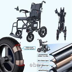 Foldable Portable Electric Lightweight Travel Wheelchair Powerchair All Terrain