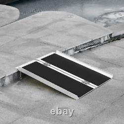 Folding Aluminum Wheelchair Ramp Portable Mobility Scooter Carrier 600lbs