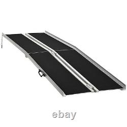 Folding Aluminum Wheelchair Ramp Portable Mobility Scooter Carrier, 600lbs