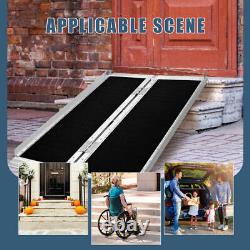 Folding Aluminum Wheelchair Ramp Portable Mobility Scooter Carrier, 600lbs 3FT