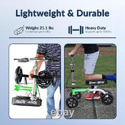 GO Compact Knee Scooter Ideal for Indoor & Outdoor Use, Light Green & White