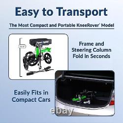 GO Compact Knee Scooter Ideal for Indoor & Outdoor Use, Light Green & White