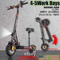 IENYRID Electric Scooter with Seat, Commuter Foldable, 800W 12.5Ah Battery 28mph