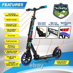 Kick Scooter Adult Teenagers Kids- 2 Wheel Kids Scooter with Adjustable T-Bar Ha