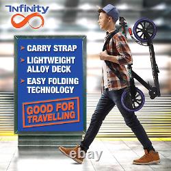 Kick Scooter Adult Teenagers Kids- 2 Wheel Kids Scooter with Adjustable T-Bar Ha