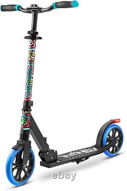 Kick Scooter Adult Teenagers Kids- 2 Wheel Kids Scooter with Adjustable T-Bar Ha