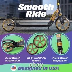 Kick Scooter Kids Teens Adults Adjustable Handlebar Anti-Shock Folding Portable