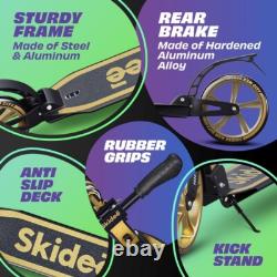 Kick Scooter Kids Teens Adults Adjustable Handlebar Anti-Shock Folding Portable