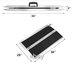 LONABR 3FT Folding Wheelchair Ramp Portable Non-Slip Mobility Scooter Threshold