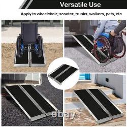 LONABR 3FT Folding Wheelchair Ramp Portable Non-Slip Mobility Scooter Threshold