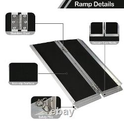 LONABR 3FT Folding Wheelchair Ramp Portable Non-Slip Mobility Scooter Threshold