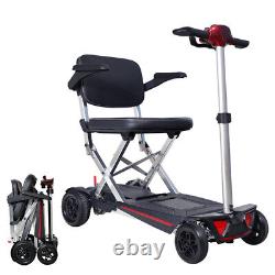 Lightweight Travel Mobility Scooter Foldable 4 Wheels 9.32miles 275 lb Capatity