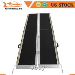 New 7FT Portable Non-Slip Aluminum Folding Handicap Ramp Scooter Ramp