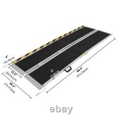New 7FT Portable Non-Slip Aluminum Folding Handicap Ramp Scooter Ramp