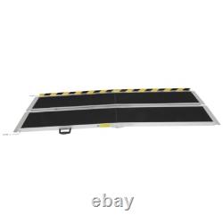 New 7FT Portable Non-Slip Aluminum Folding Handicap Ramp Scooter Ramp