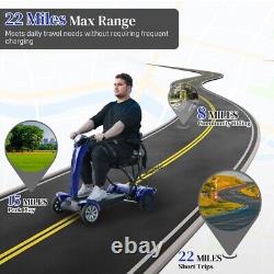 Outdoor Folding Portable 4-Wheel Electric Mobility Scooter for Holiday Travel