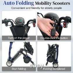 Outdoor Folding Portable 4-Wheel Electric Mobility Scooter for Holiday Travel