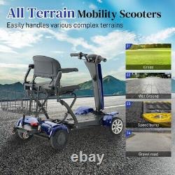 Outdoor Folding Portable 4-Wheel Electric Mobility Scooter for Holiday Travel