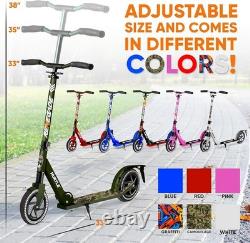 Portable 2-Wheel Kick Scooter with Adjustable Handlebar Perfect for All Ages