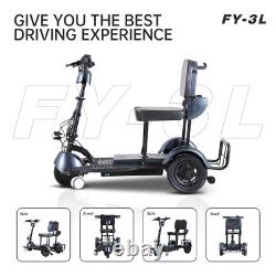 Portable 3-Wheel Folding Electric Mobility Scooter Dbl Motor Lightweight Scooter