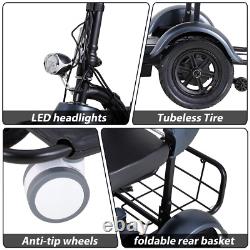 Portable 3-Wheel Folding Electric Mobility Scooter Dbl Motor Lightweight Scooter