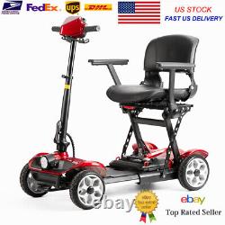 Portable 4-Wheel Folding Electric Powered Mobility Scooters for Seniors Adults