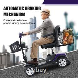 Portable 4-Wheel Folding Electric Powered Mobility Scooters for Seniors Adults