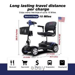 Portable 4 Wheels Outdoor Compact Mobility Scooter Adjustable Folding Scooter