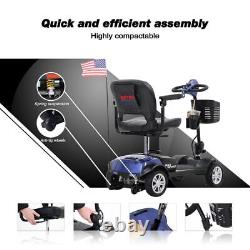 Portable 4 Wheels Outdoor Compact Mobility Scooter Adjustable Folding Scooter