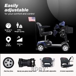 Portable 4 Wheels Outdoor Compact Mobility Scooter Adjustable Folding Scooter